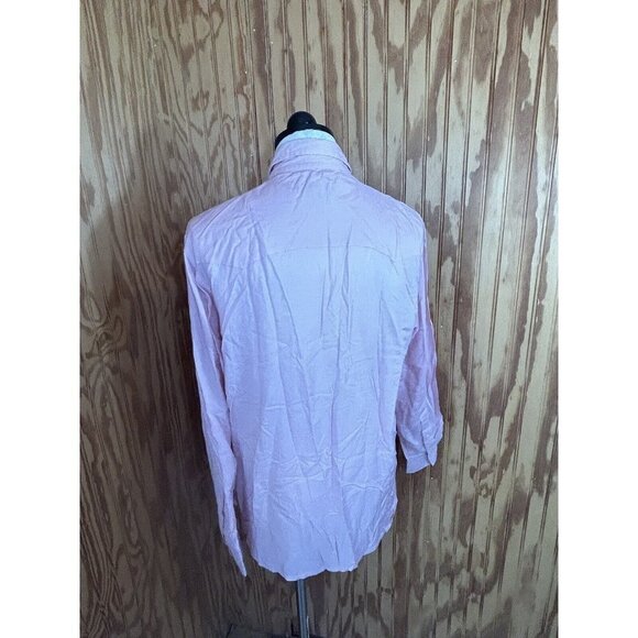 Frye Addie Westor Light Pink Button Up Blouse Collared Pockets Size S - Picture 7 of 10